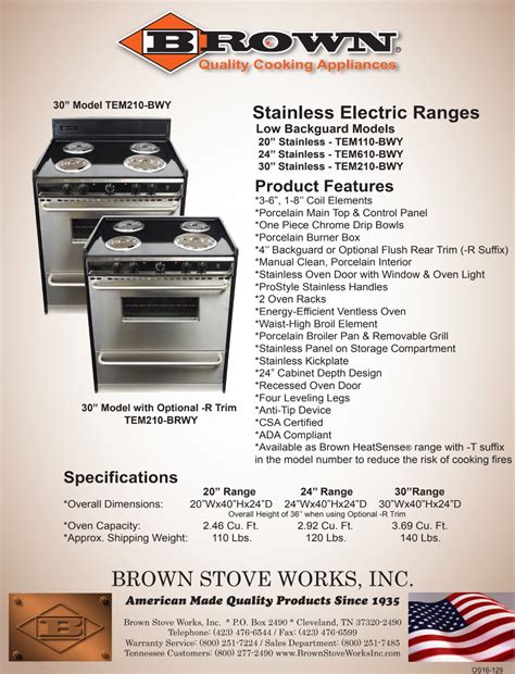 brown stove works parts